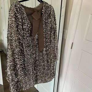 Sequin Bow-Tie Dress